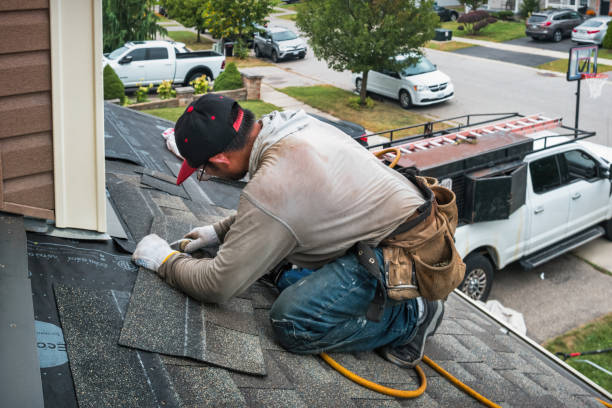 Professional Gutter Repair And Installation technician working in Auburndale, FL
